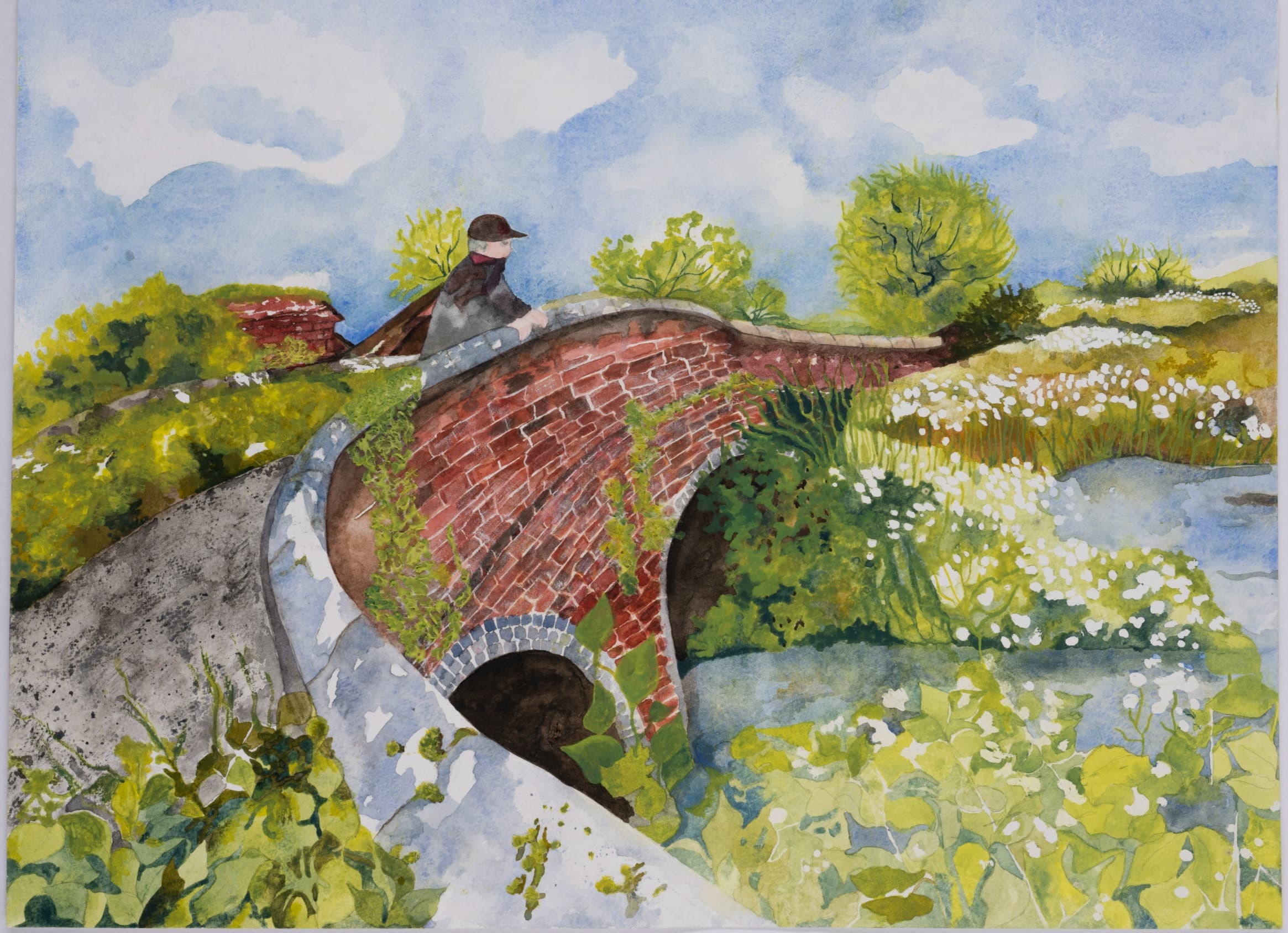 Daydreaming, watercolour, 11.7 × 16.5 in (A3)