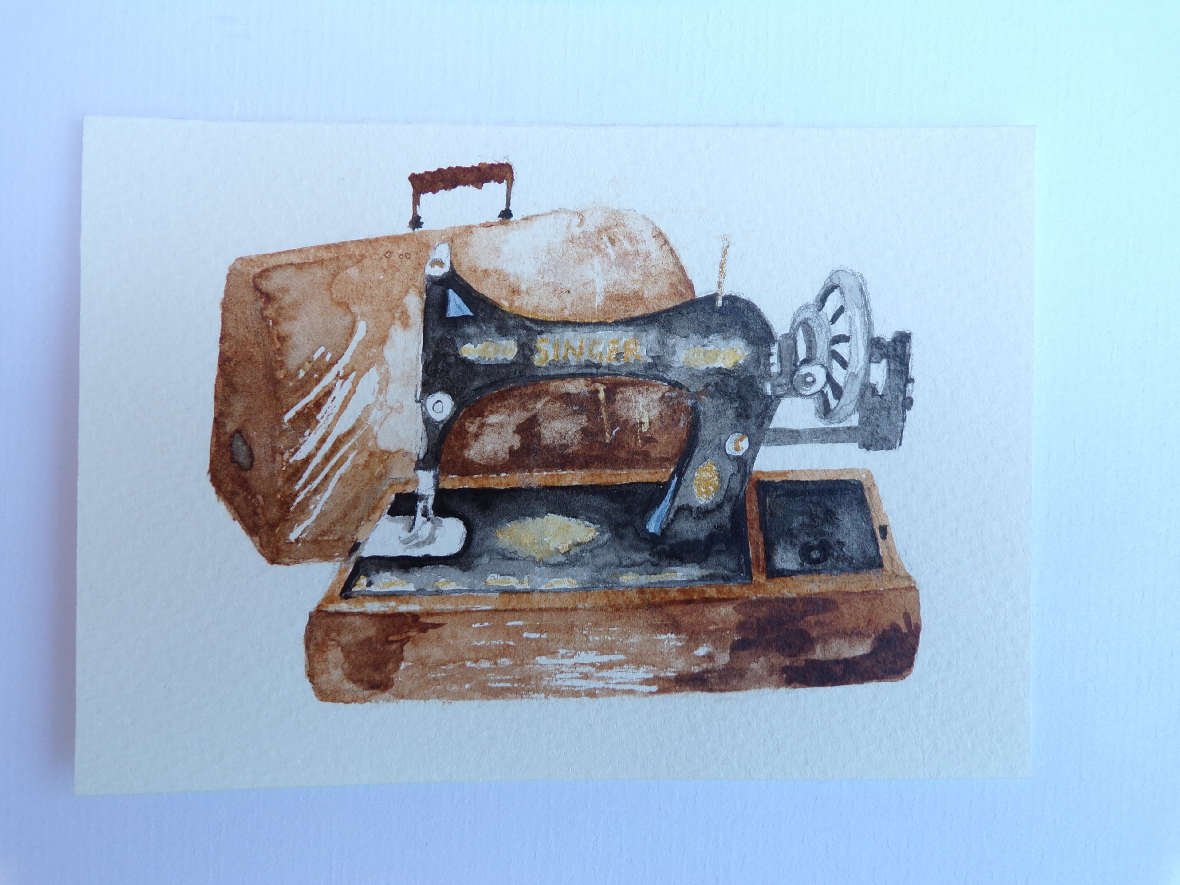 Stitchery, watercolour, Watercolour