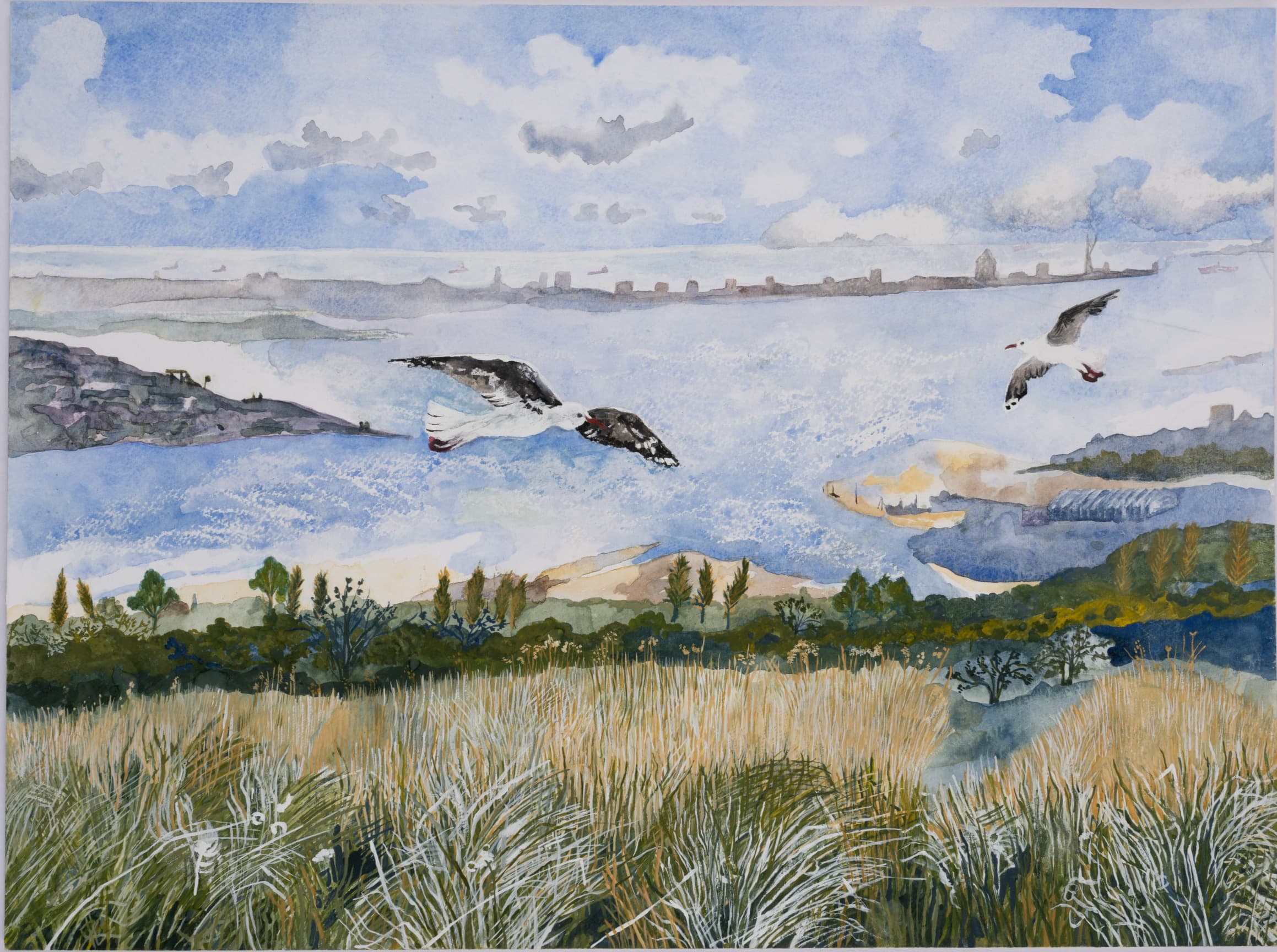 The Hill, watercolour, 11.7 × 16.5 in (A3)