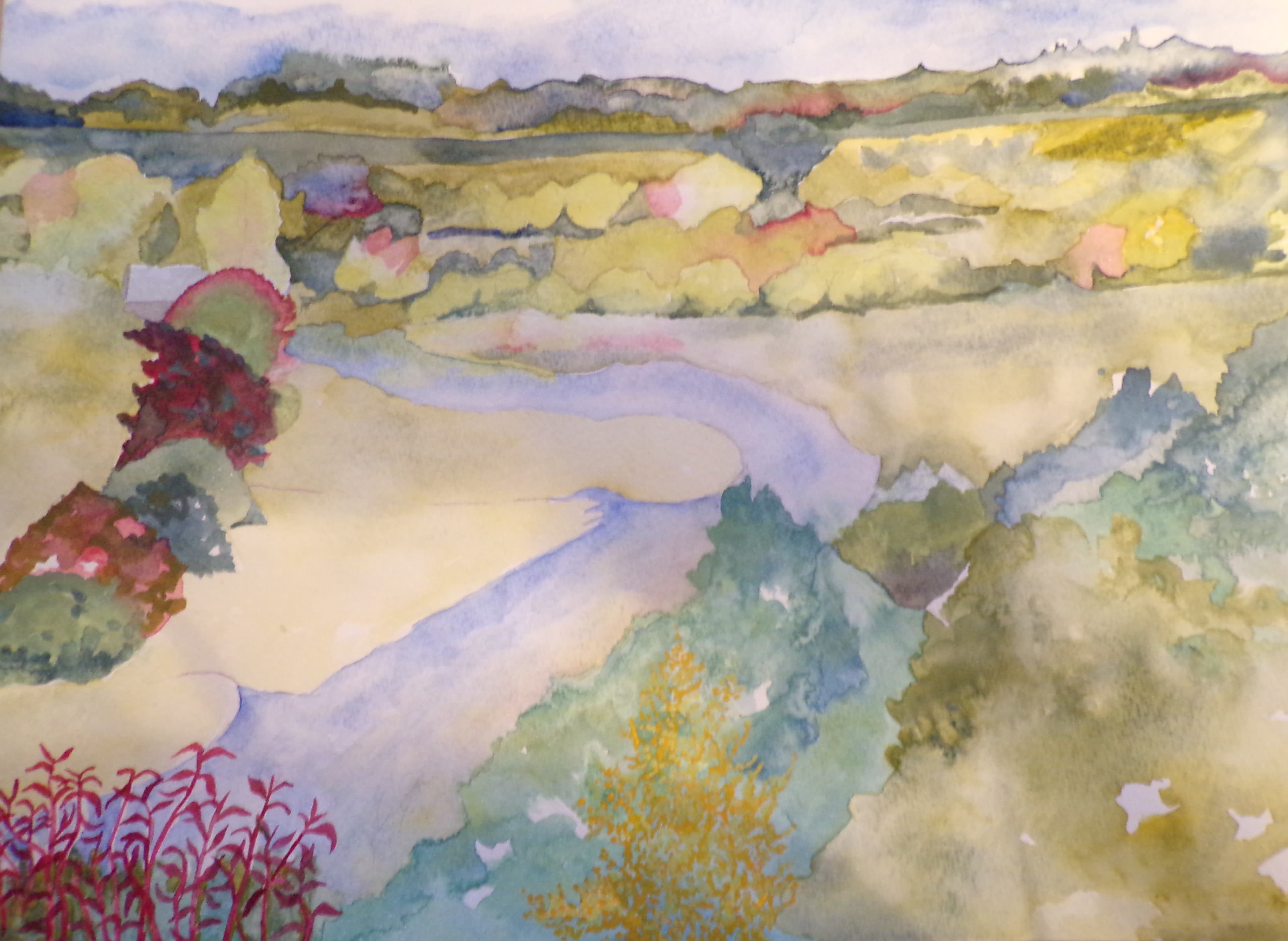 Viewpoint, watercolour, 8.3 × 11.7 in (A4)