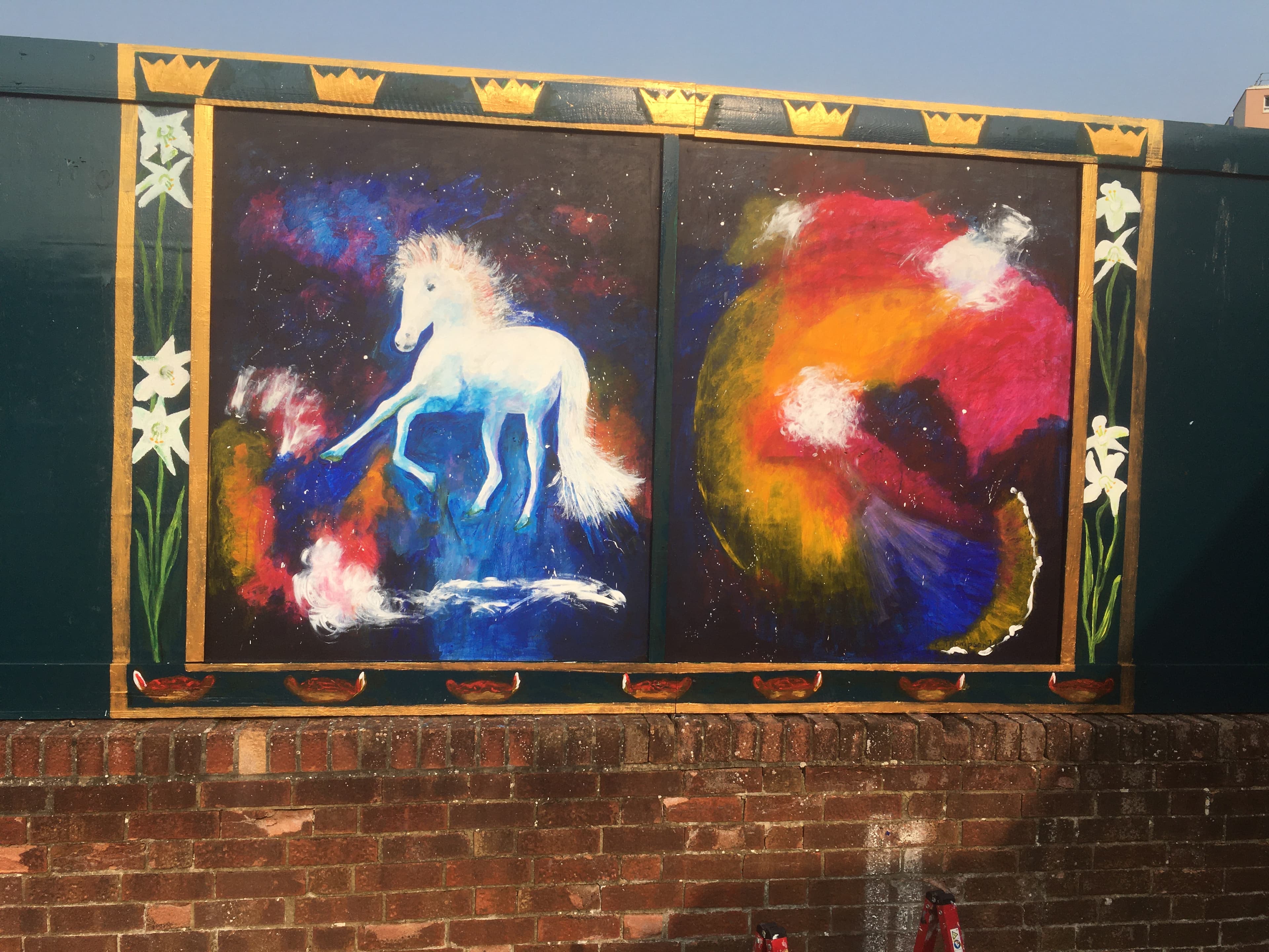 I am the light of the World, hoardings mural panel, Gosport 2024